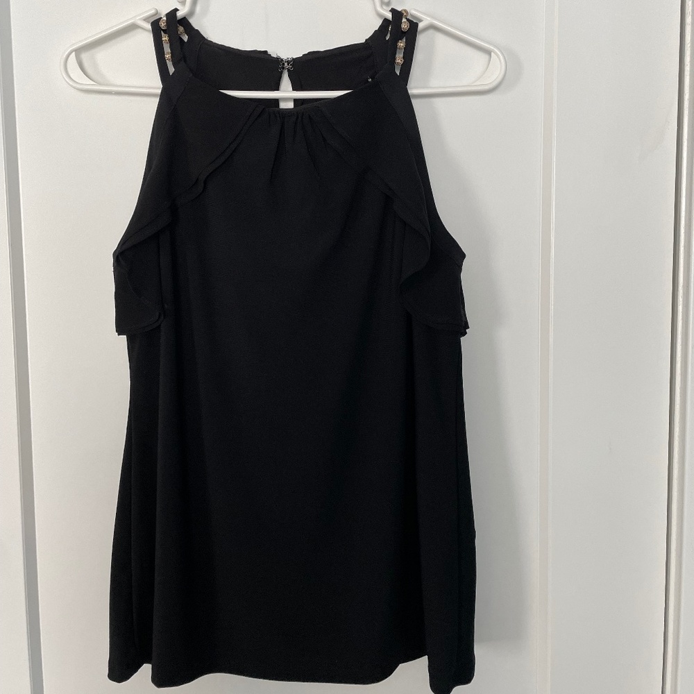 WHBM sleeveless black top